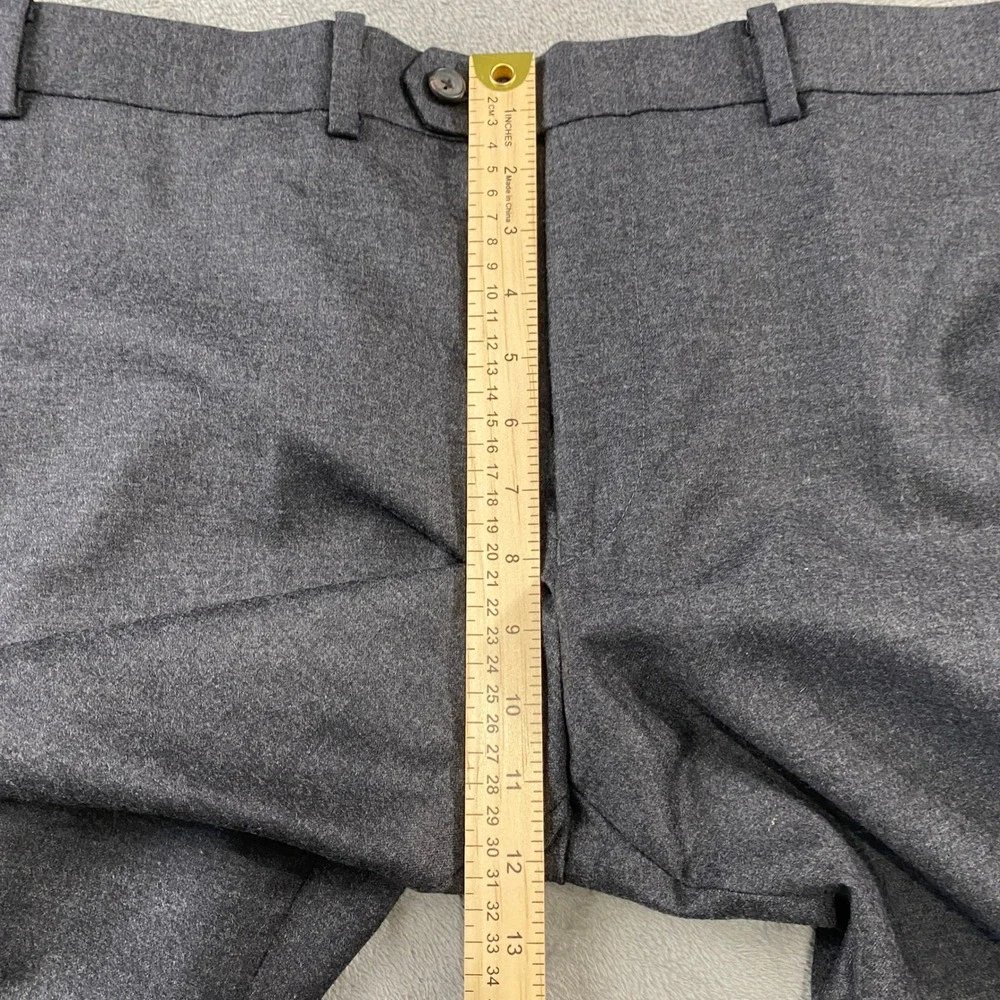 Lauren Ralph Lauren Dress Pants Mens 40x30 Grey Wool Silk Flat Front Trousers